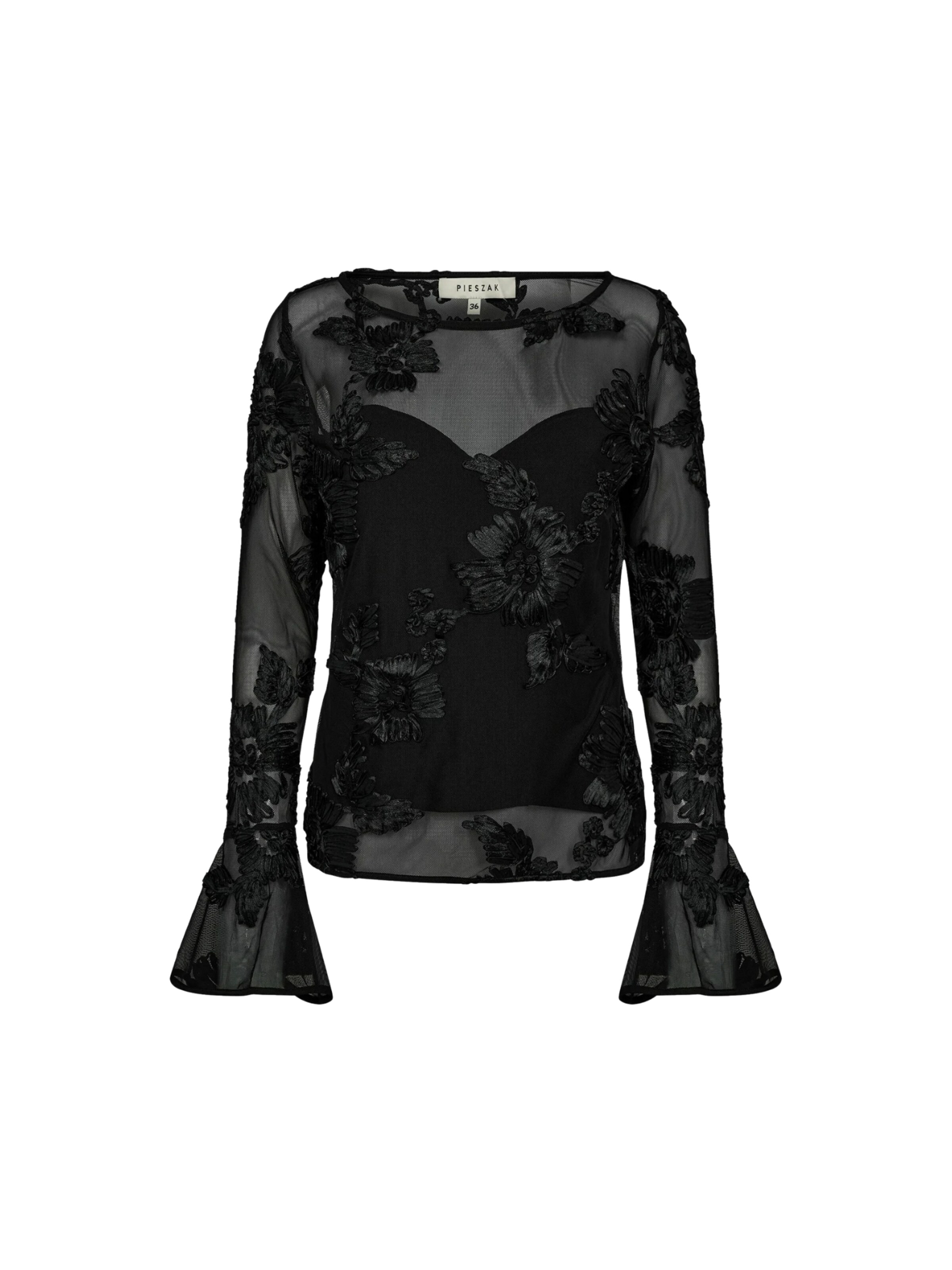 Maglietta ' PD-Melia ' di Pieszak in nero: frontale