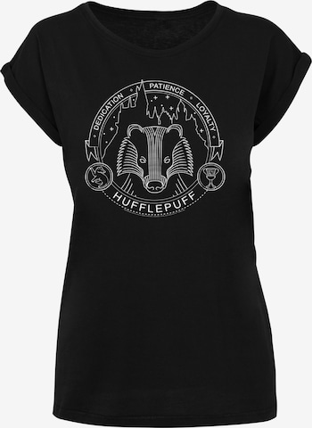 F4NT4STIC T-Shirt 'Harry Potter Hufflepuff Seal' in Schwarz: Vorderseite