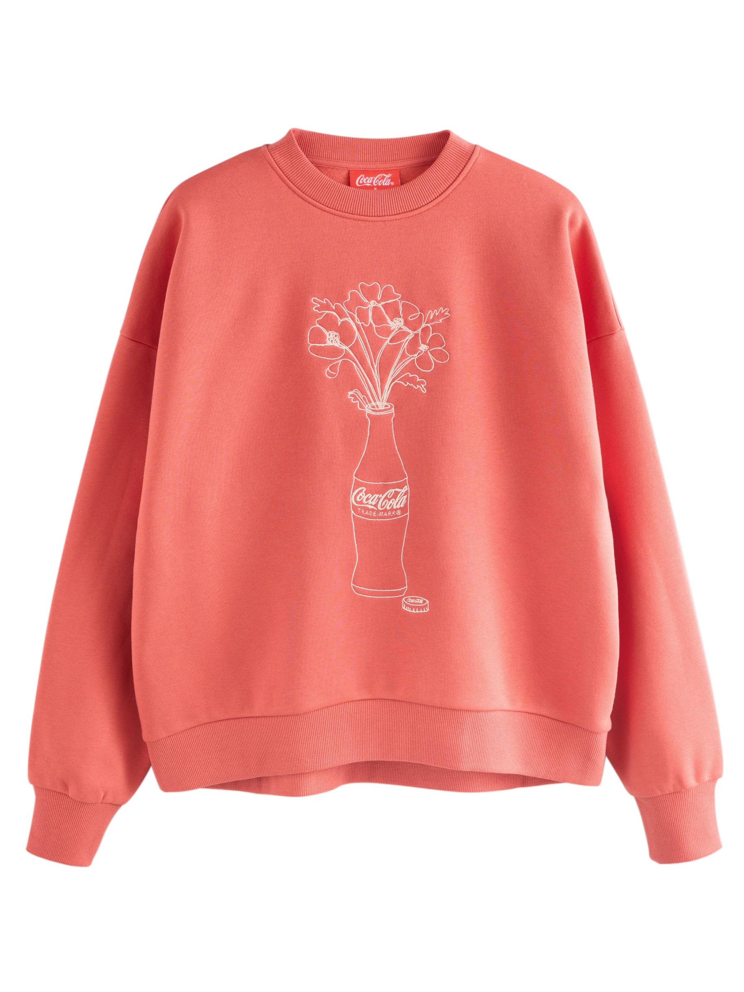 Next Sweatshirt 'Coca Cola' in Rot: Vorderseite