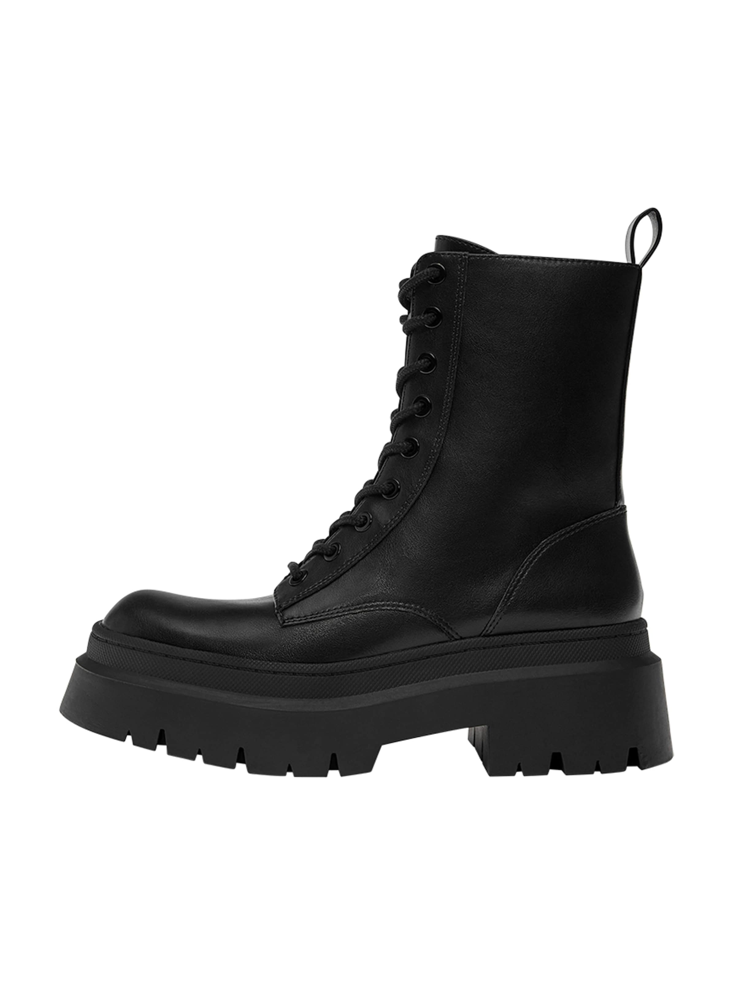 Bottines à lacets Pull&Bear en noir