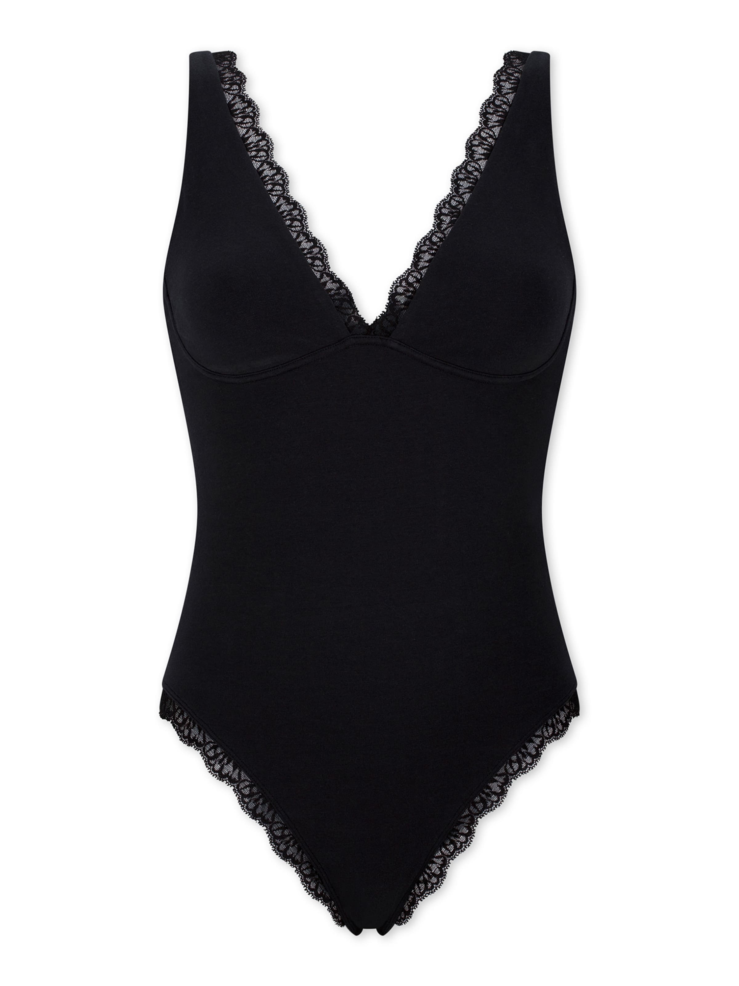 Body ' Unique Cotton ' SCHIESSER en noir : devant