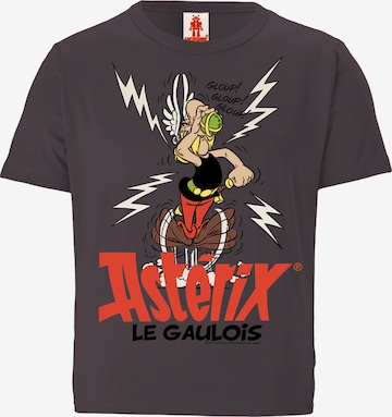 LOGOSHIRT Shirt 'Asterix le Gaulois' in Blauw: voorkant