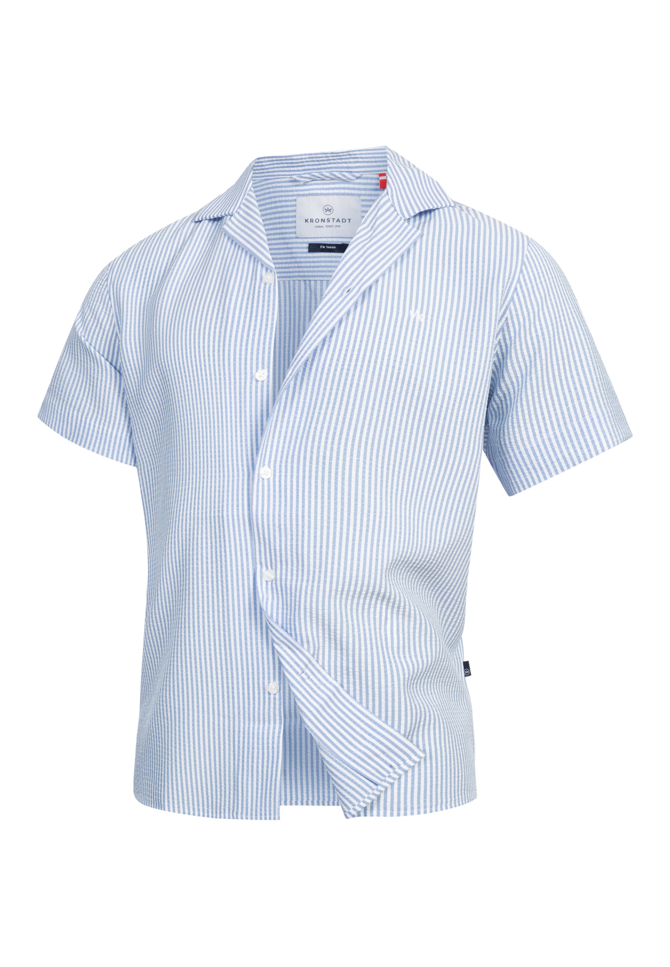 Kronstadt Regular fit Overhemd 'Arlin' in Blauw: voorkant