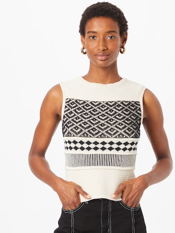 Top in maglia di Dorothy Perkins in bianco: frontale