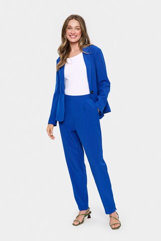 SAINT TROPEZ Tapered Byxa 'Celest' i blå