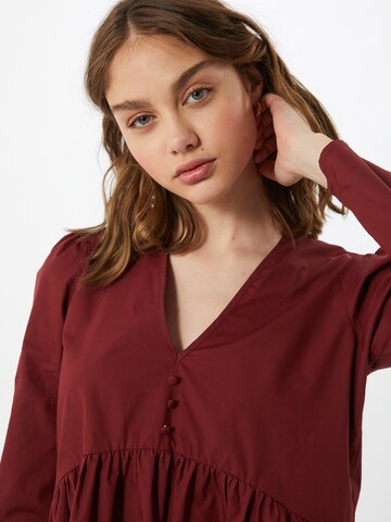 Abito camicia 'Poplin' di Missguided in rosso