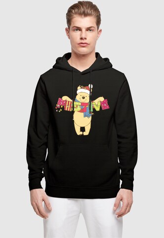 Sweat-shirt 'Winnie The Pooh - Festive' ABSOLUTE CULT en noir : devant