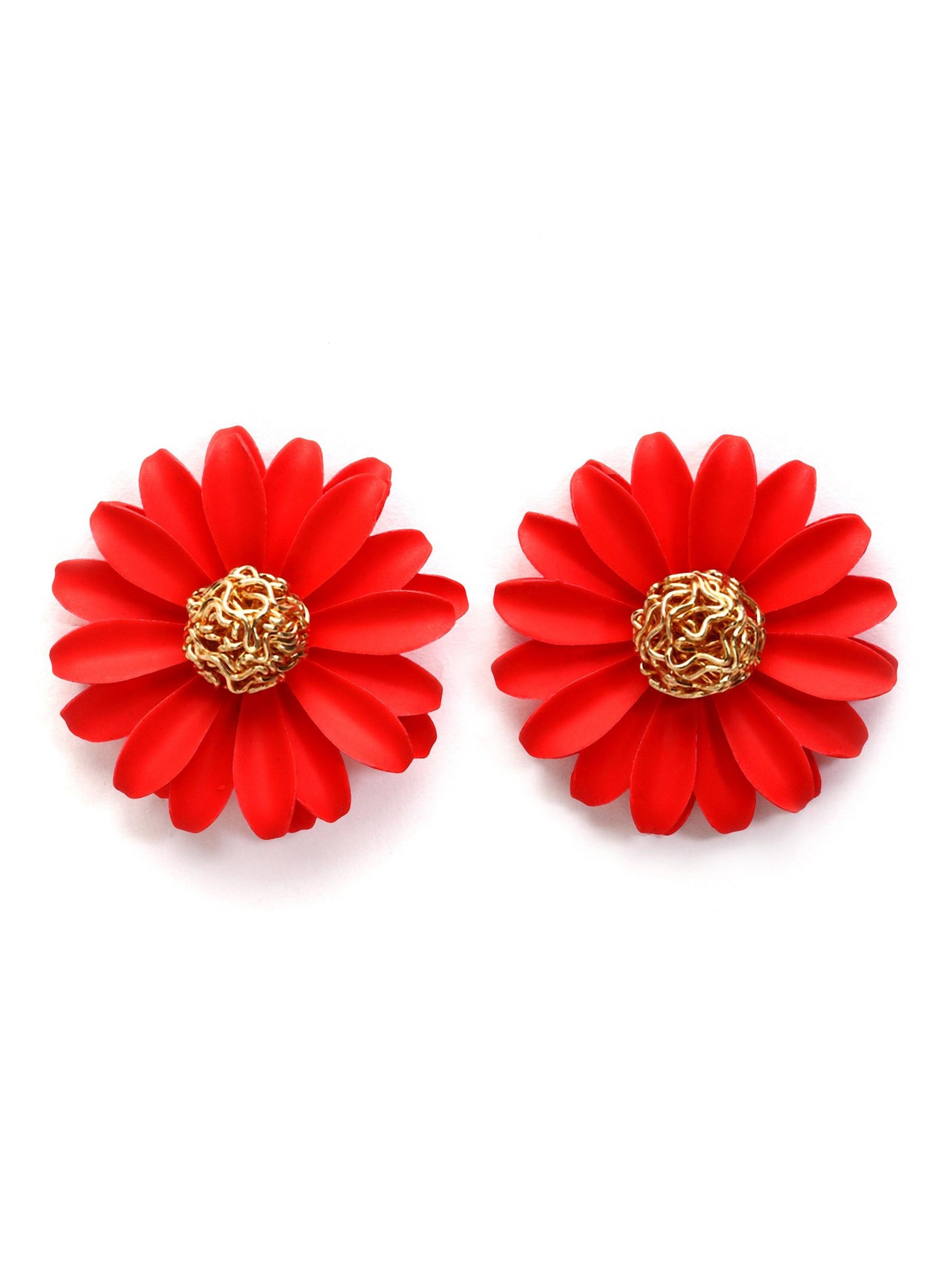 Boucles d'oreilles 'Genevieveette' AVANT-GARDE PARIS en rouge : devant