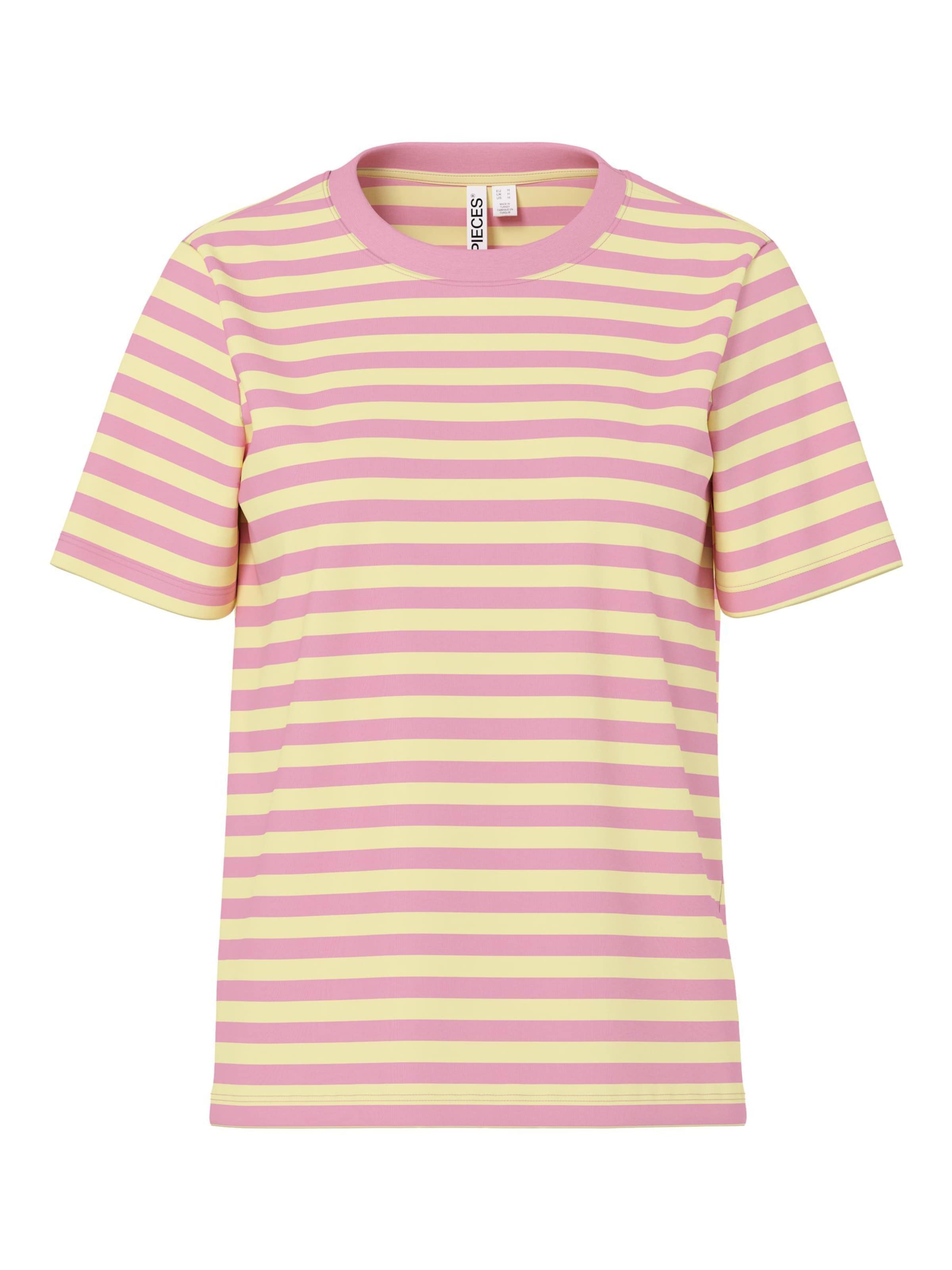 T-shirt 'PCRia' PIECES en jaune : devant