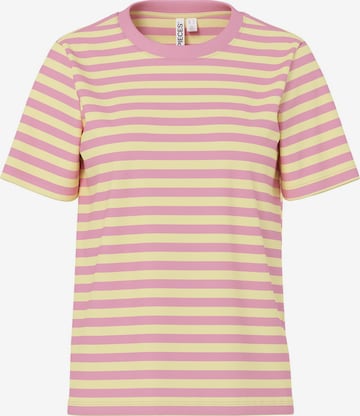 T-shirt 'PCRia' PIECES en jaune : devant