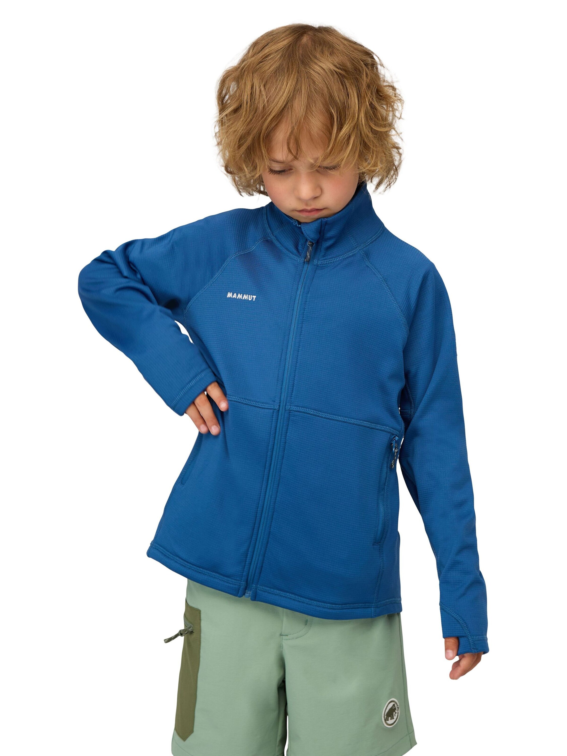 MAMMUT Athletic Fleece Jacket 'Taiss' in Blue: front