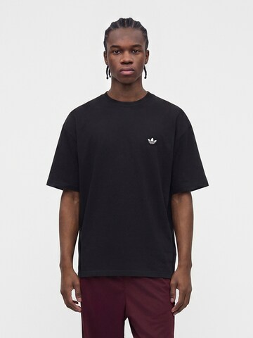 ADIDAS ORIGINALS - Camisa 'Trefoil Essentials' em preto: frente