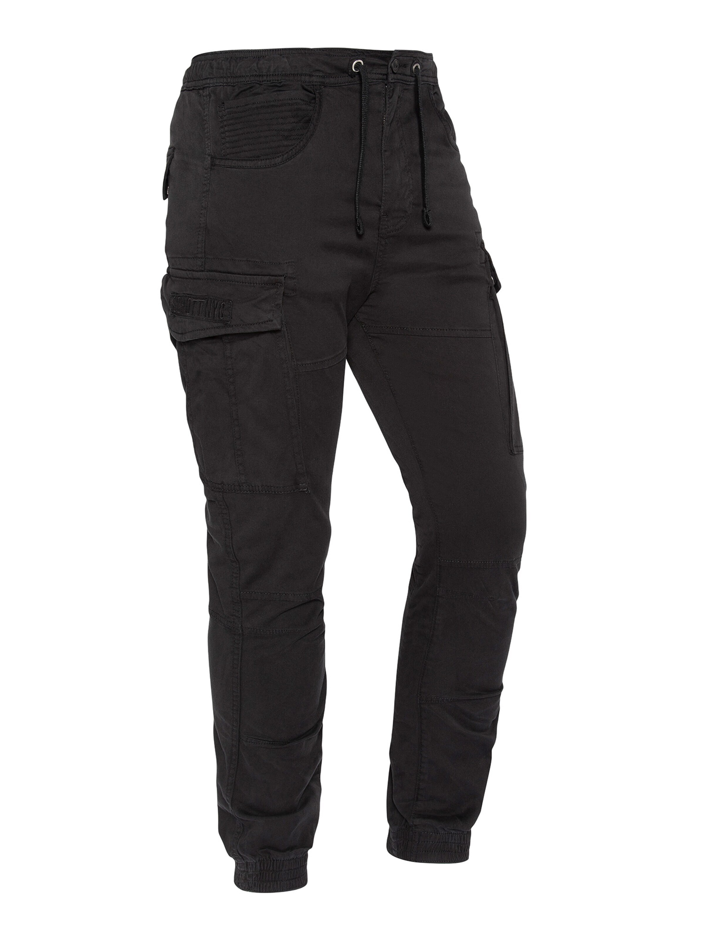 Schott NYC Regular Cargo Pants in Black