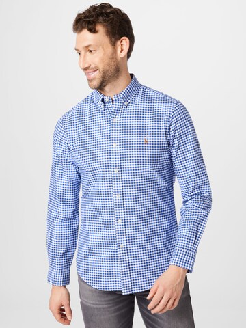 Slim fit Camicia di Polo Ralph Lauren in blu: frontale