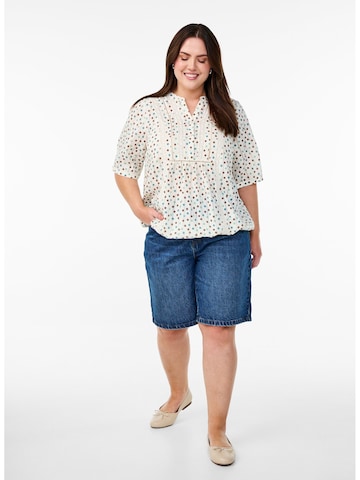 Zizzi Bluse 'Gitte' in Weiß