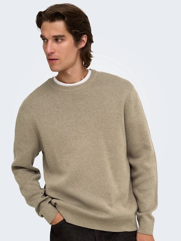 Only & Sons Sweater 'ONSTING' in Grey
