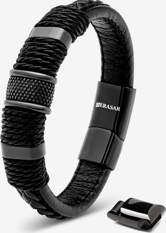 SERASAR Armband 'Ring' in Zwart: voorkant