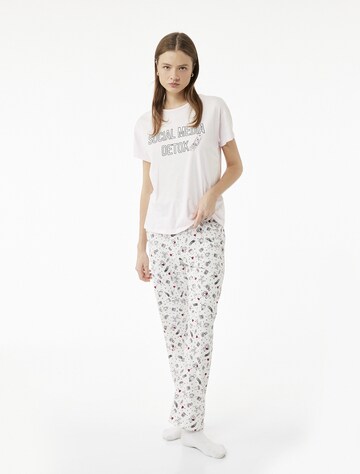 Koton Pyjama in Weiß: Vorderseite
