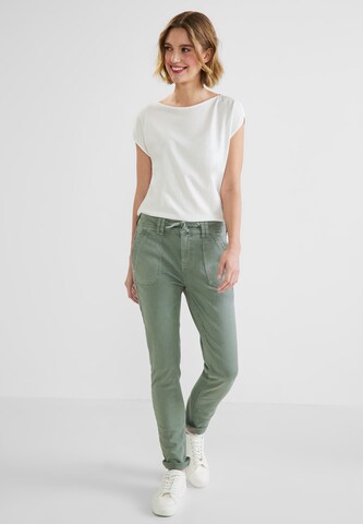 STREET ONE Slimfit Jeans 'Bonny' in Grün