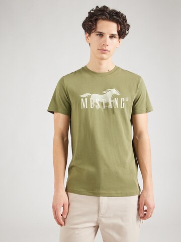 MUSTANG T-Shirt 'Austin' in Grün: Vorderseite