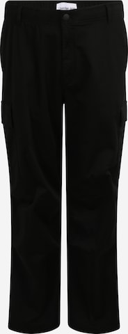 Calvin Klein Jeans Plus Szabványos Cargo nadrágok - fekete: elől