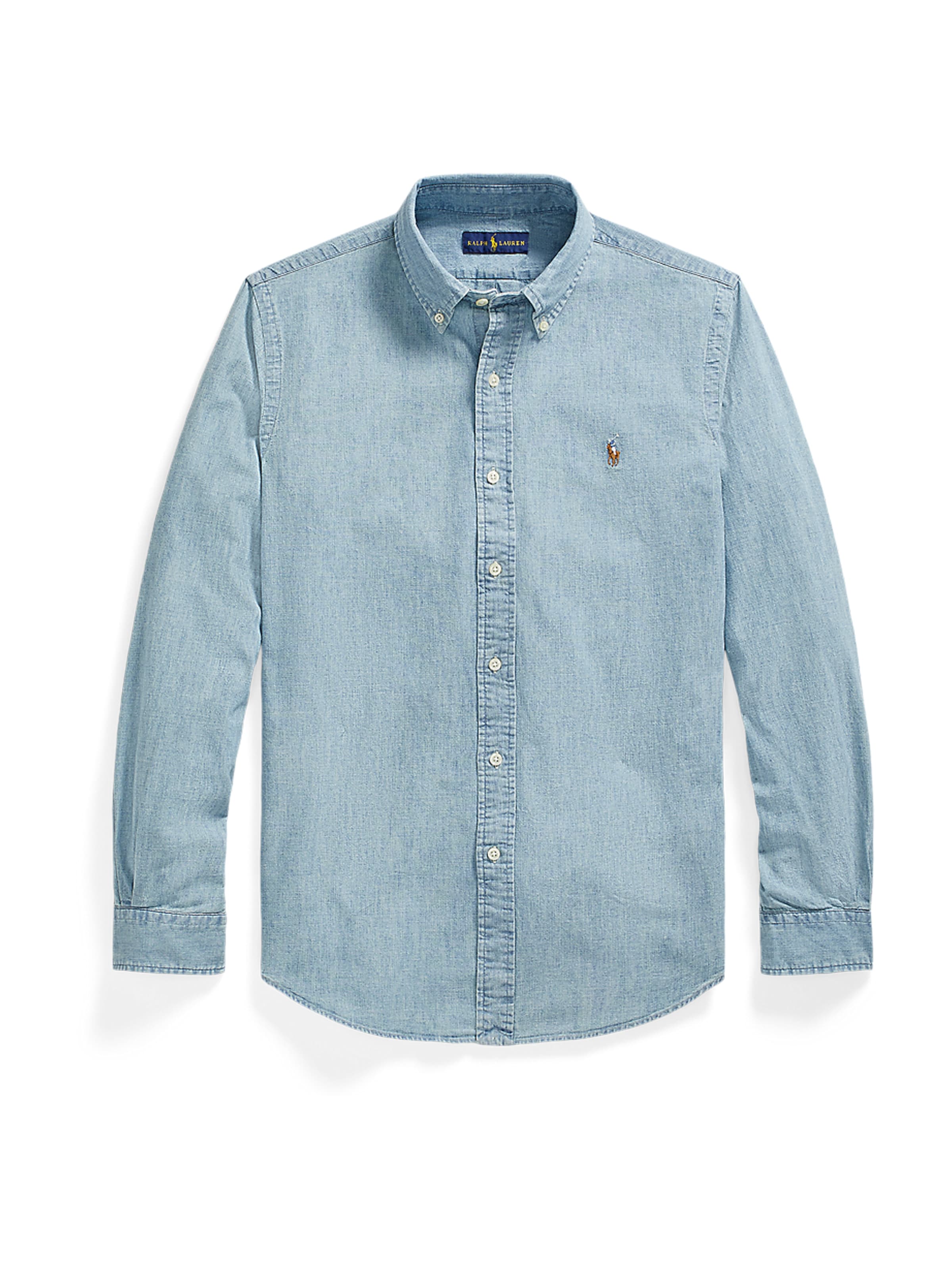Polo Ralph Lauren Regular fit Overhemd in Blauw: voorkant