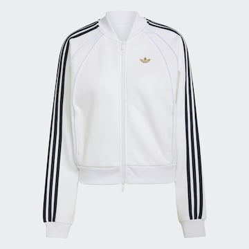ADIDAS ORIGINALS Tepláková bunda - Biela