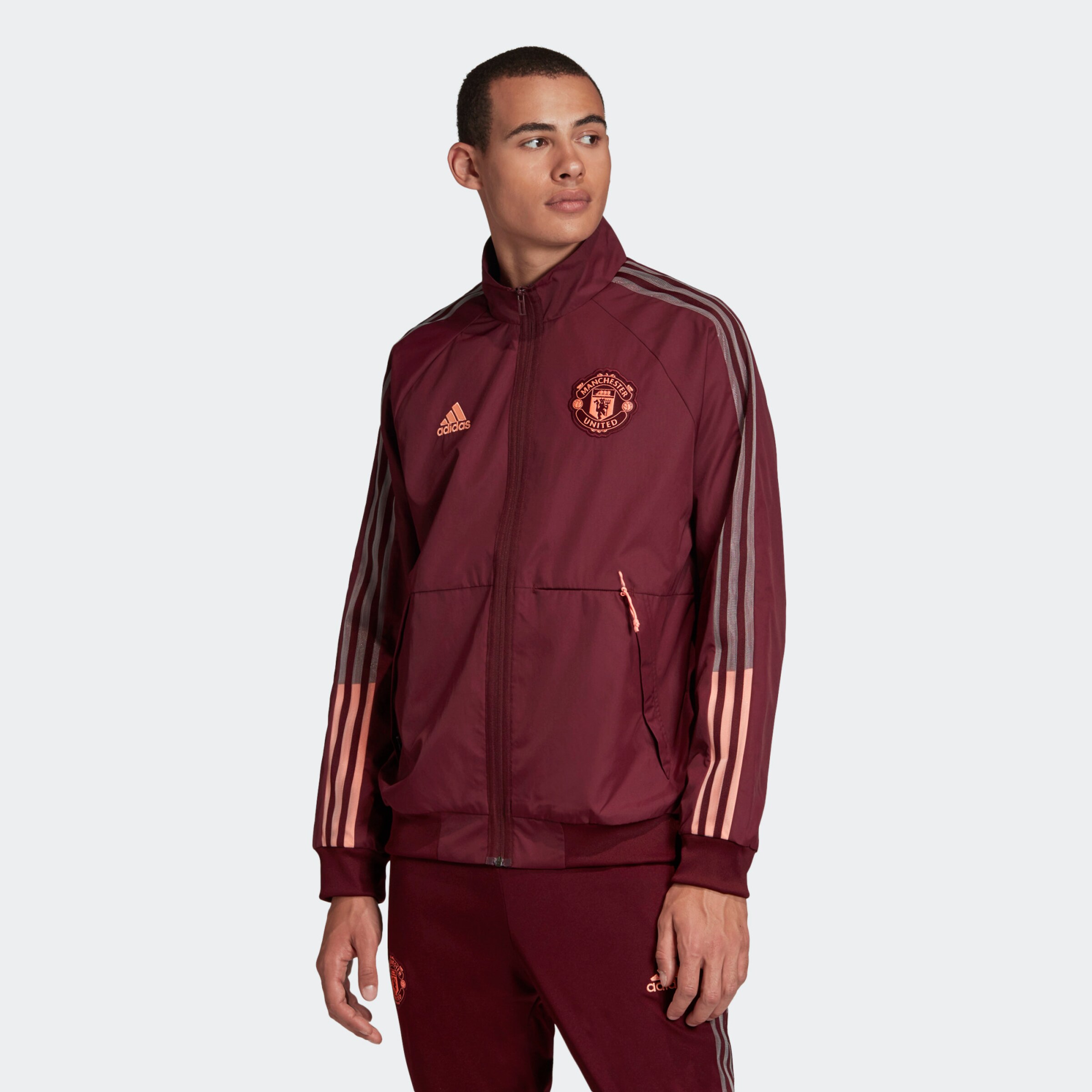 Männer Sportarten ADIDAS PERFORMANCE Sportjacke 'Manchester United Anthem' in Blutrot - MW24261 Männer Sportarten ADIDAS PERFORMANCE Sportjacke 'Manchester United Anthem' in Blutrot - MW24261