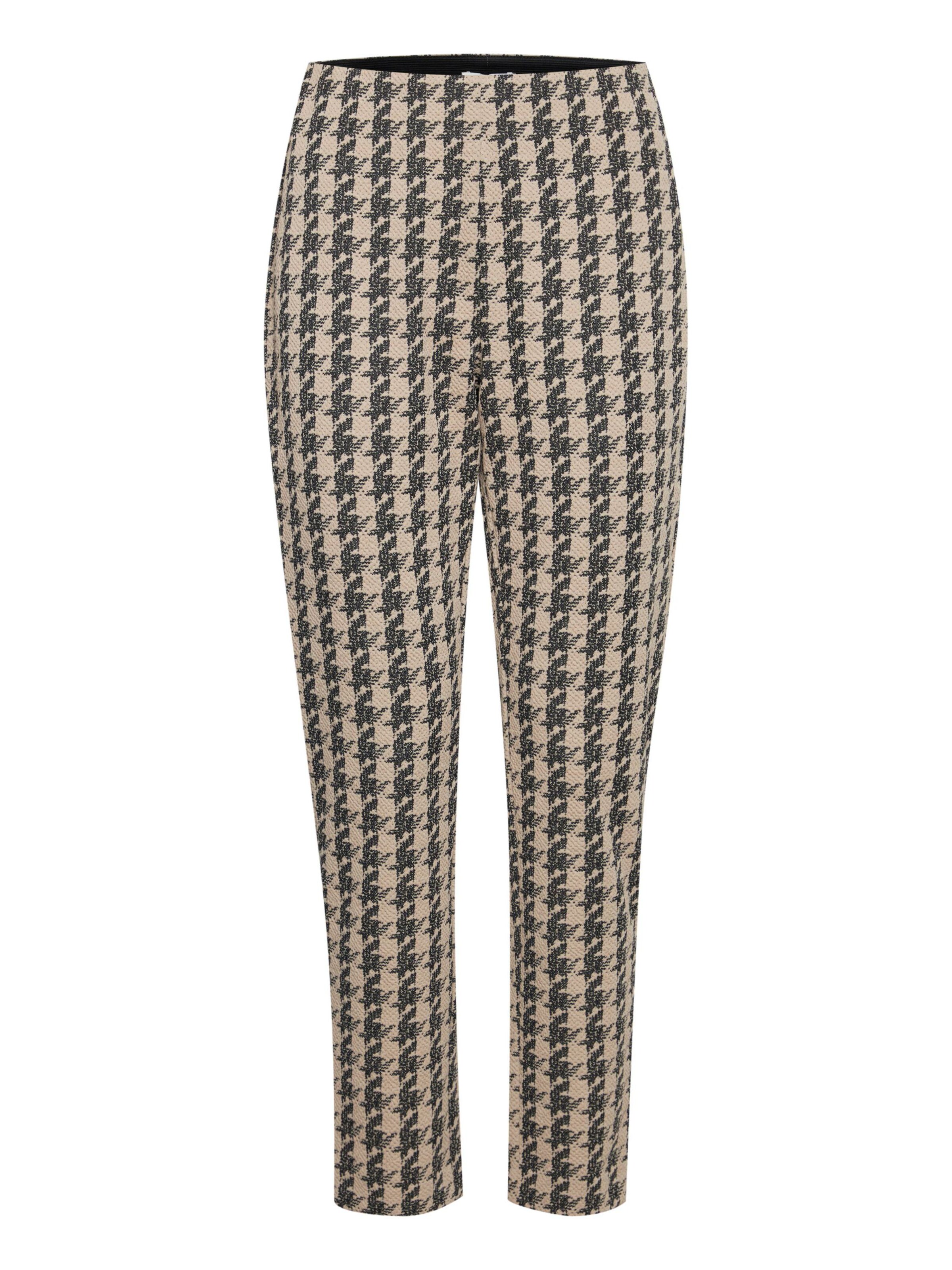 ICHI Tapered Trousers 'Kate' in Brown: front