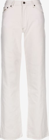Karl Kani Regular Jeans in Wit: voorkant