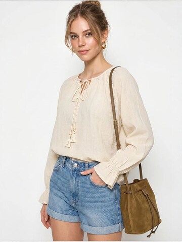 Bianco Lucci Bluse 'Blusen'‌‌‌‌‌‌‌ in Beige: Vorderseite