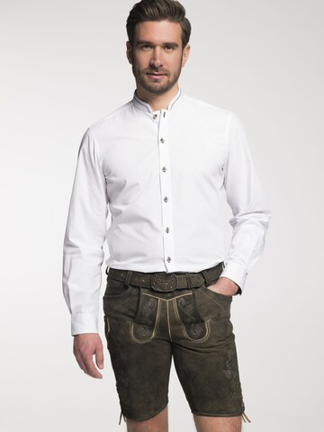 SPIETH & WENSKY Regular fit Traditional button up shirt 'Danton' in White: front