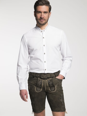 SPIETH & WENSKY Regular fit Klederdracht overhemd 'Danton' in Wit: voorkant