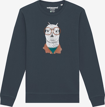 Watapparel Sweatshirt ' Lama ' in Grey: front
