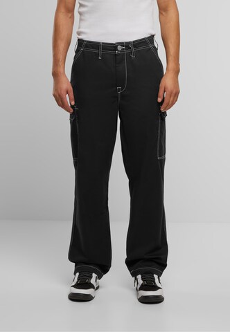 True Religion Loose fit Cargo Pants in Black: front