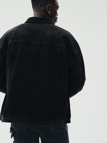 Sinned x ABOUT YOU Between-Season Jacket 'Ian' in Black