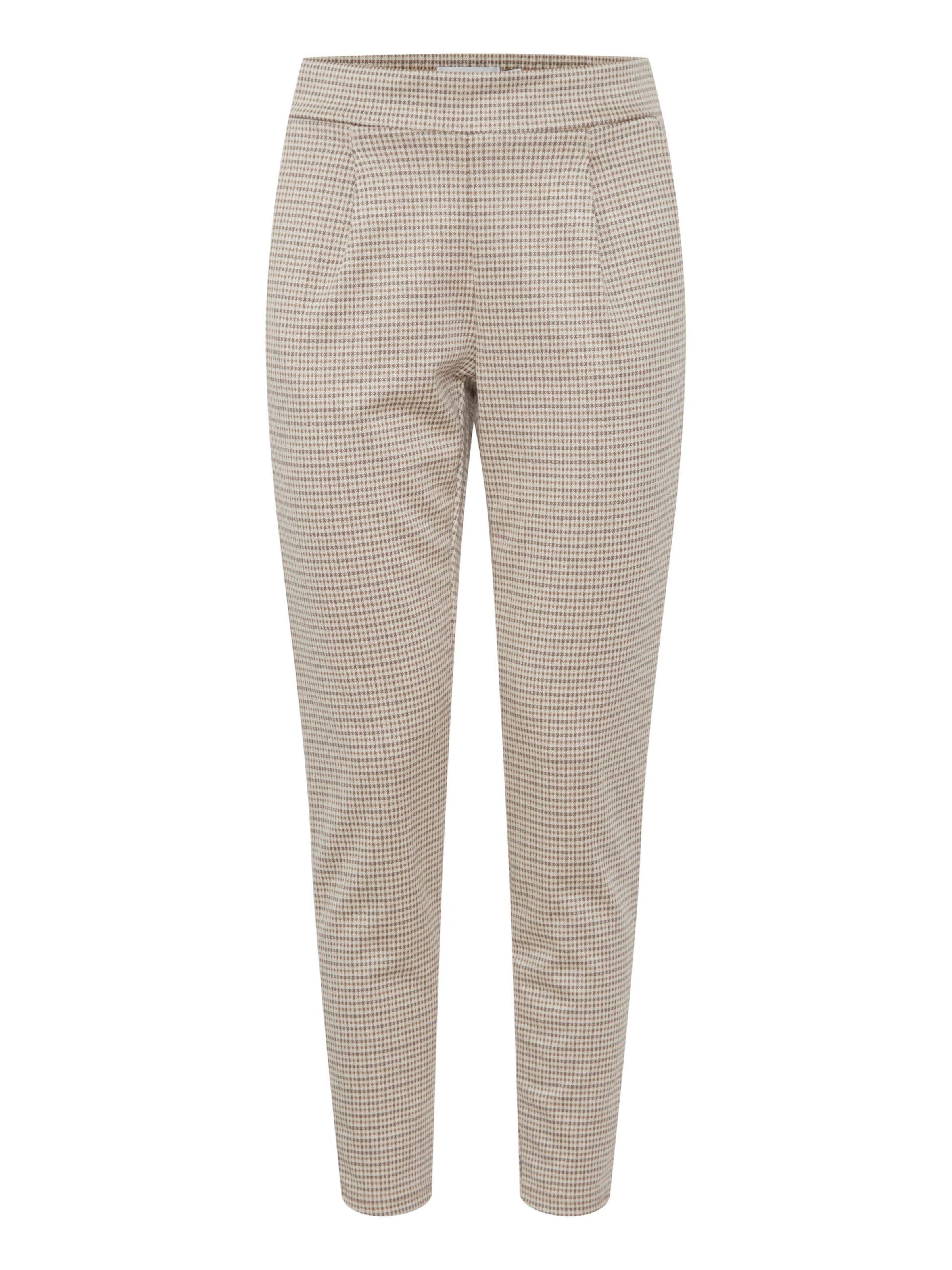 Coupe slim Pantalon à pince 'ICHKate ' ICHI en beige : devant