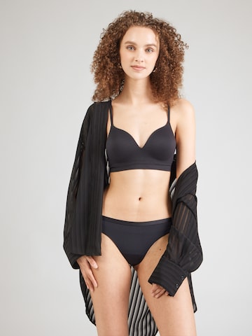 Lindex T-shirt Bra 'Flora' in Black