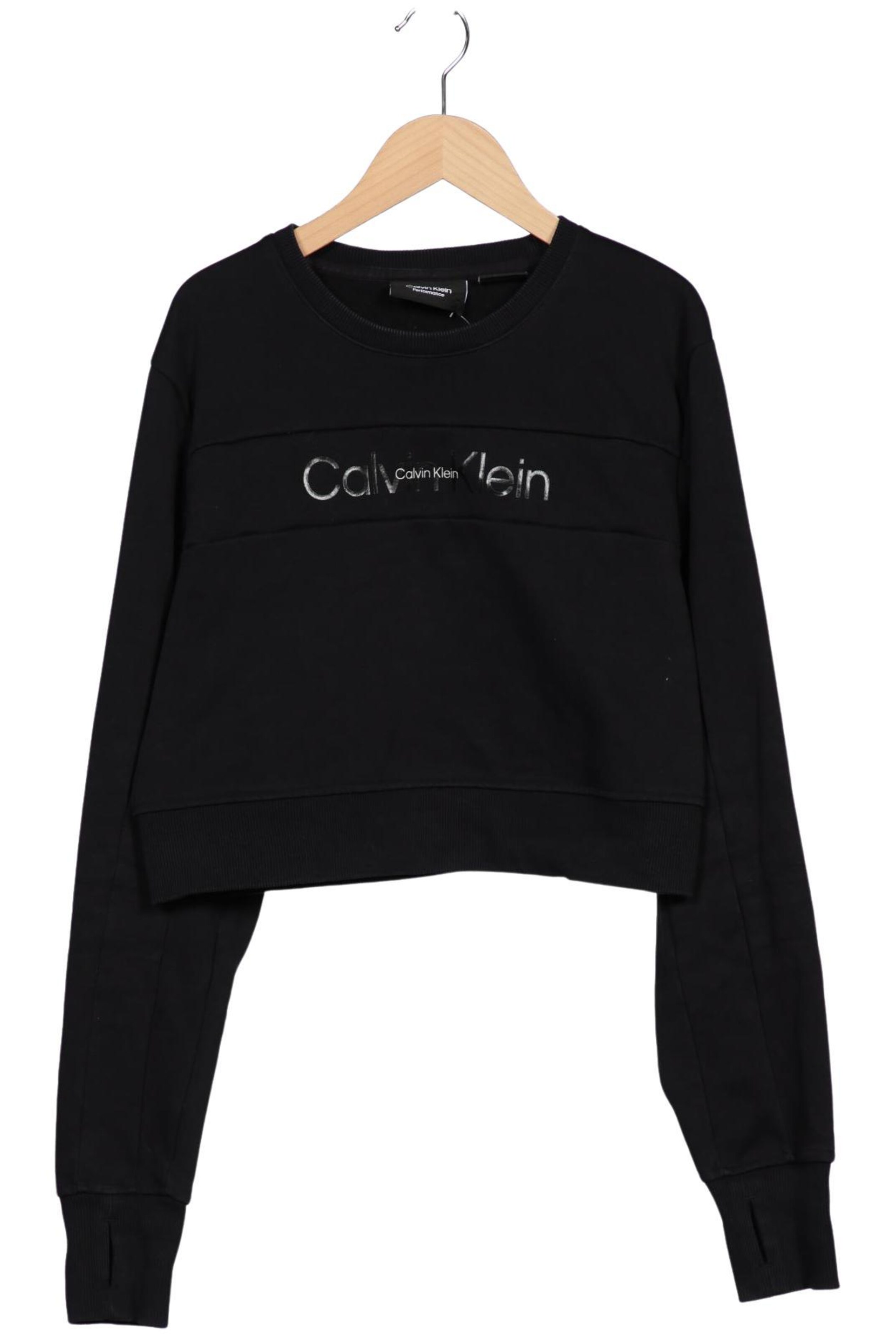 Calvin Klein Sweatshirt & Zip-Up Hoodie in L in Black: front