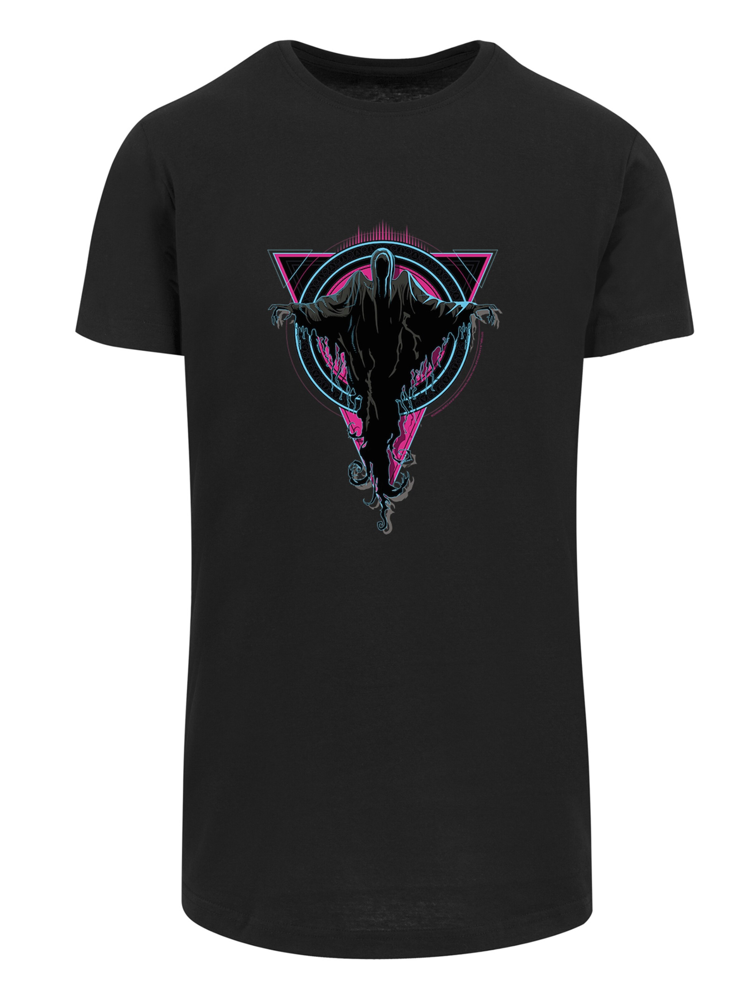 F4NT4STIC Shirt 'Harry Potter Neon Dementors' in Zwart: voorkant