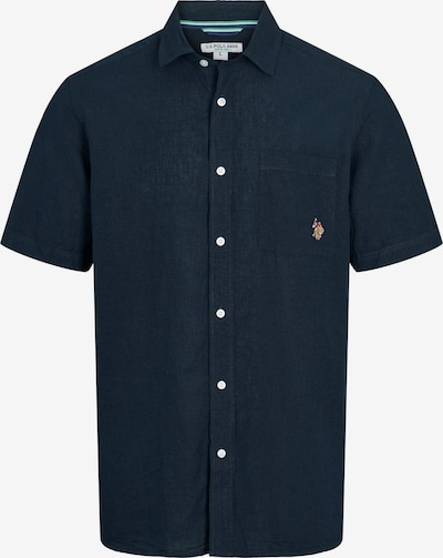 U.S. POLO ASSN. Paita 'Flori' värissä tummansininen / vaaleanruskea / viininpunainen, Tuotenäkymä