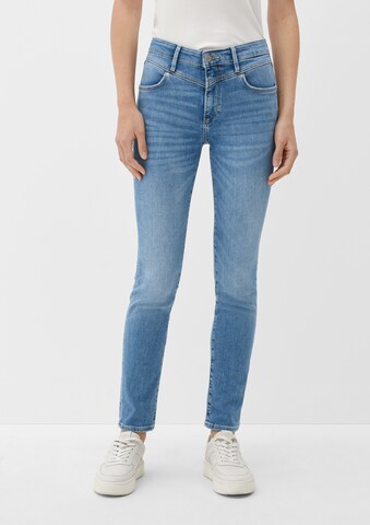 s.Oliver Slimfit Jeans in Blauw: voorkant