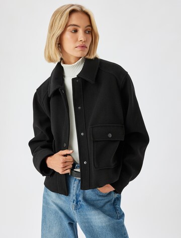 Koton Between-seasons coat in Black: front