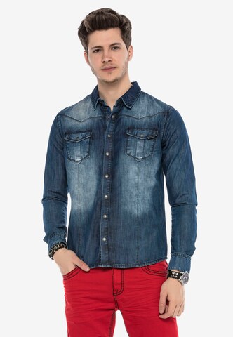 CIPO & BAXX Regular fit Overhemd 'Diego' in Blauw