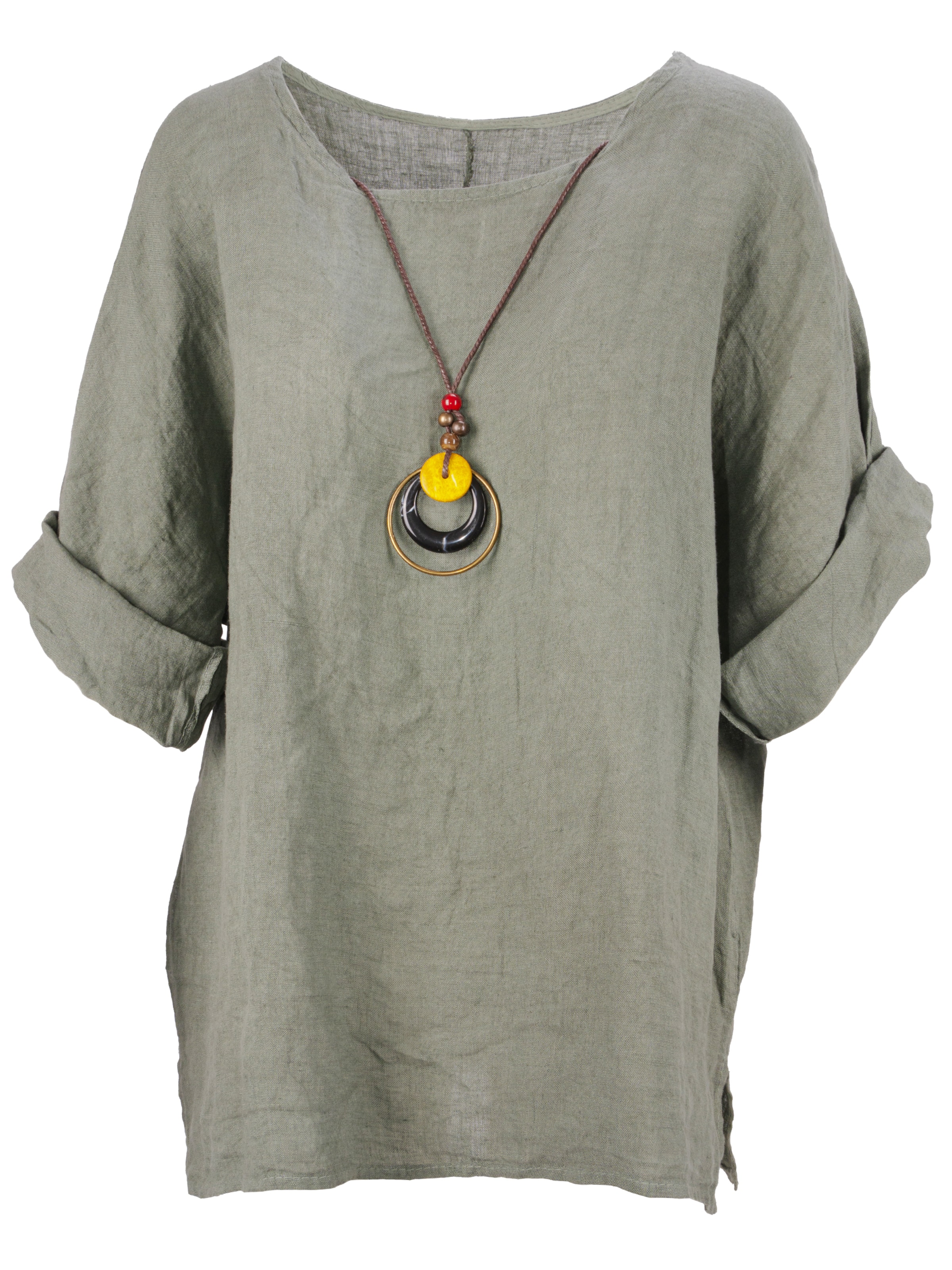 Seasons of April Bluse 'Lina' in Grün: Vorderseite