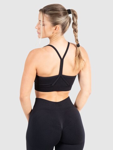 Bustier Soutien-gorge de sport 'Hailey Scrunch' Smilodox en noir