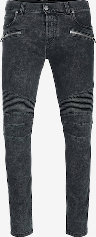 Balmain Regular Jeans in Schwarz: Vorderseite