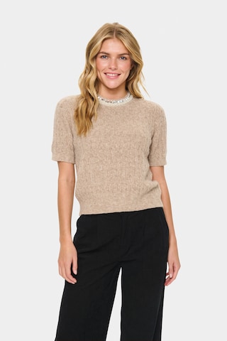 SAINT TROPEZ Pullover 'Makenna' in Beige: Vorderseite