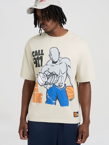 AND1 T-shirt 'On Fire' i grå: framsida