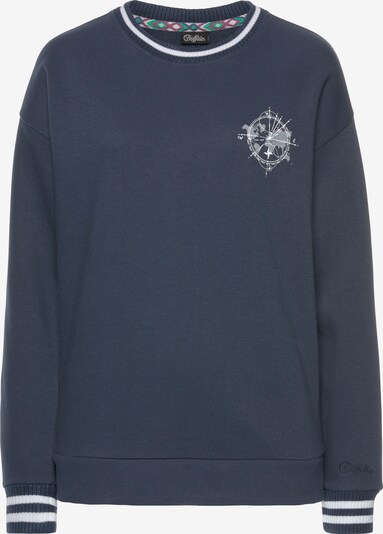 BUFFALO Sweater majica u mornarsko plava / bijela, Pregled proizvoda